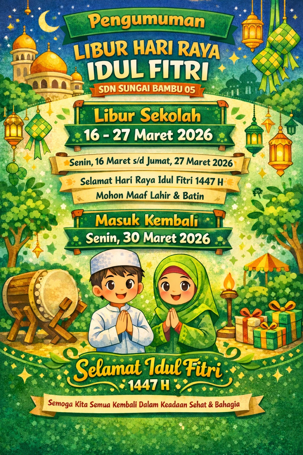 Pengumuman Libur Sekolah 